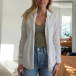 White Brandy Melville Button Up Shirt